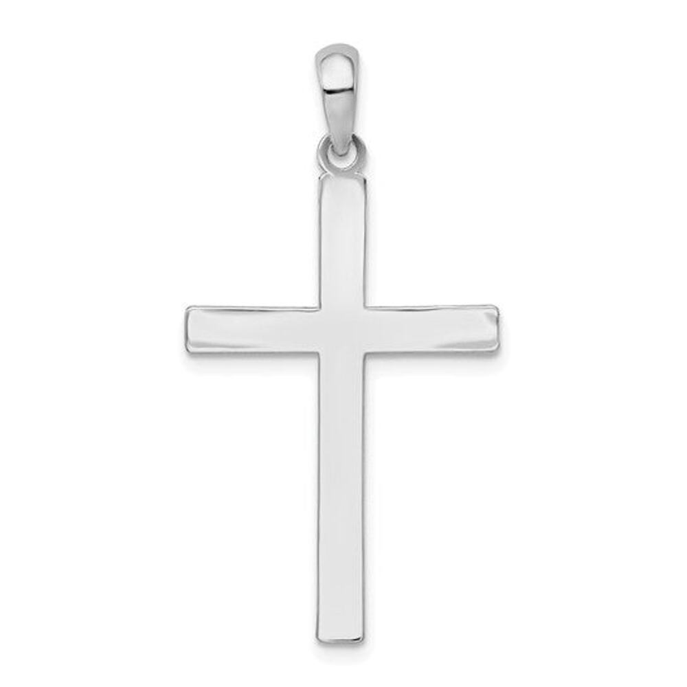 De-Ani Sterling Silver Rhodium-Plated Polished Latin Cross Pendant